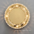 Golden ceiling canopy crystal pendant luxury ceiling lamp